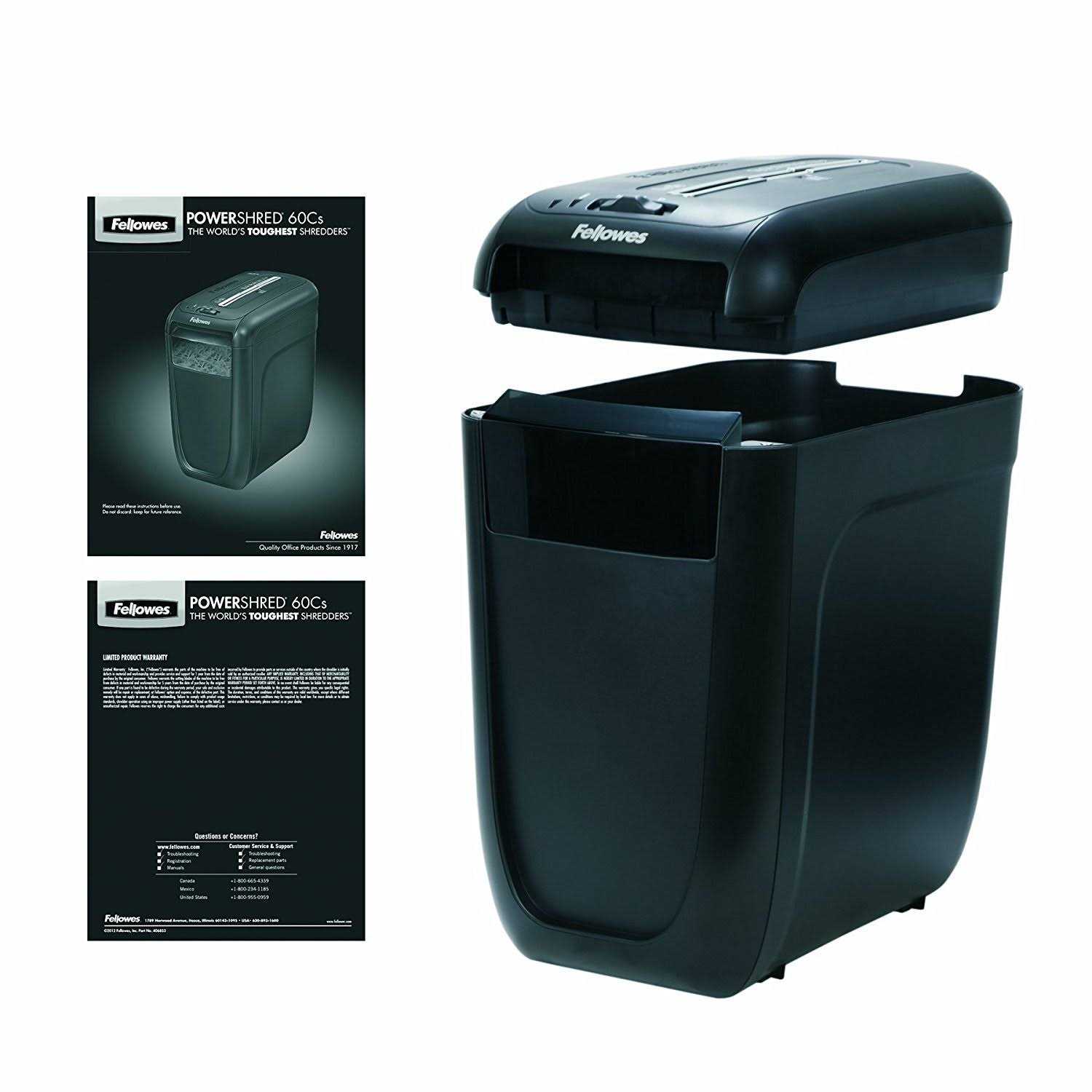 Fellowes 60Cs Cross-Cut Powershred Shredder - Image 4