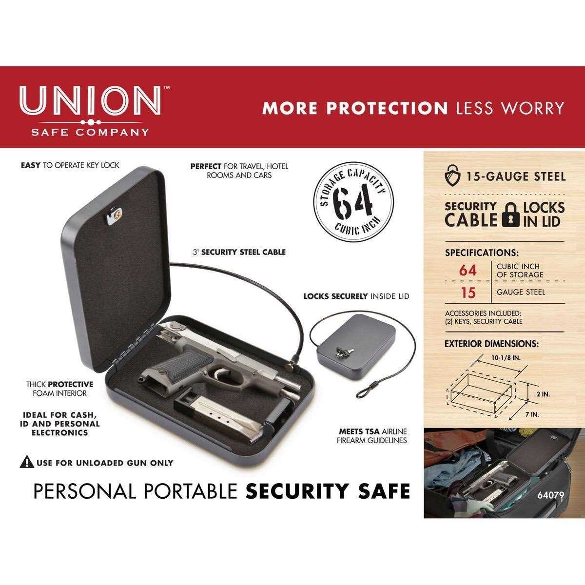 Union Safe Company Personal Portable Security Safe - Image 5