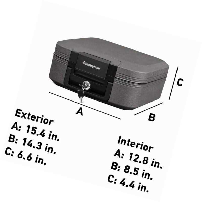 SentrySafe Fireproof and Waterproof Safe Box with Key Lock, Fire and Water Chest Safe for Valuables - Image 3