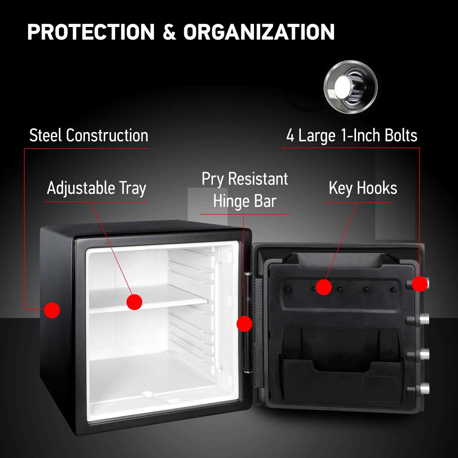 SentrySafe sfw123dtb Fire-Resistant and Water-Resistant Safe with Combination Lock - Image 5