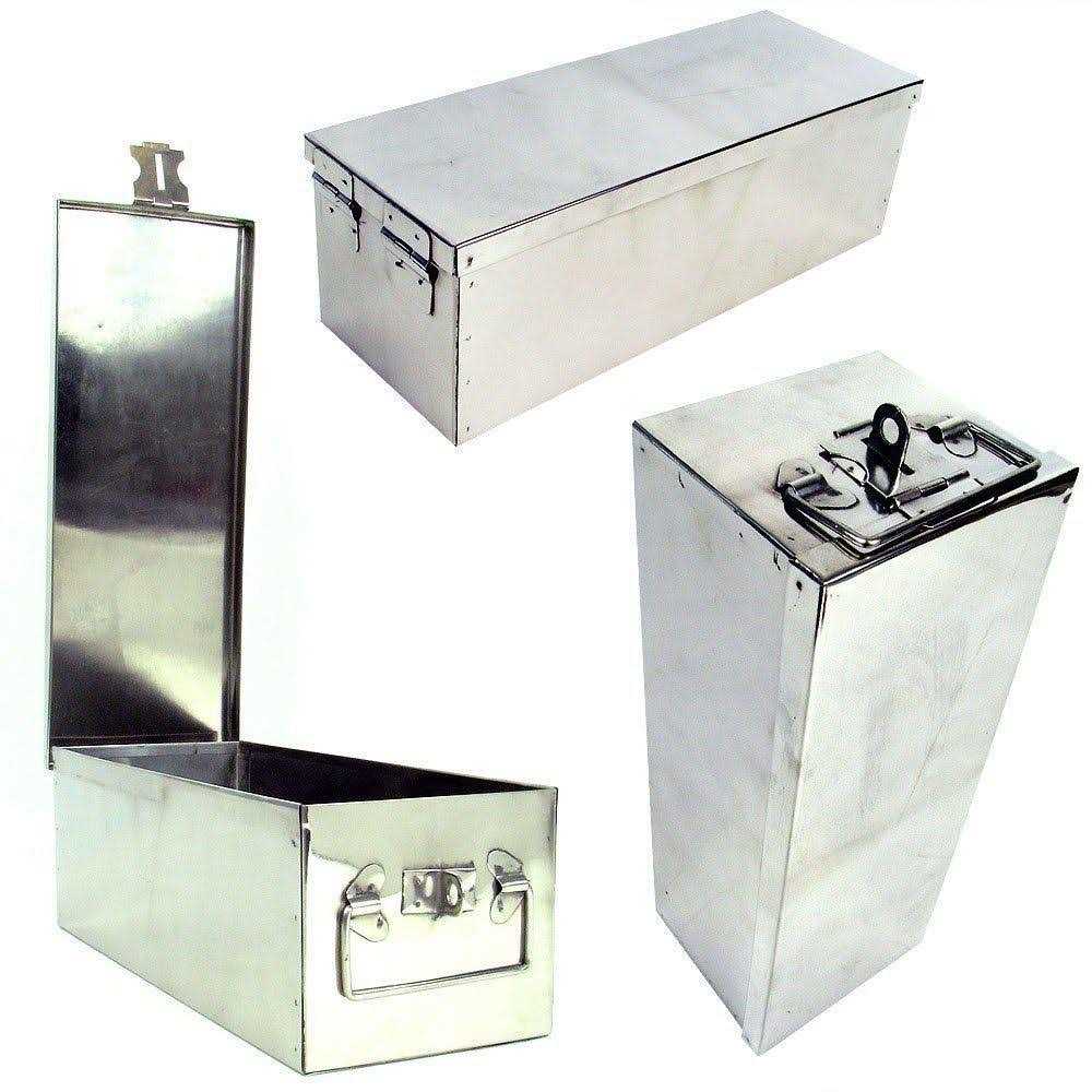 Stalwart Metal Storage Lock Box with Lock Hasp - Image 4