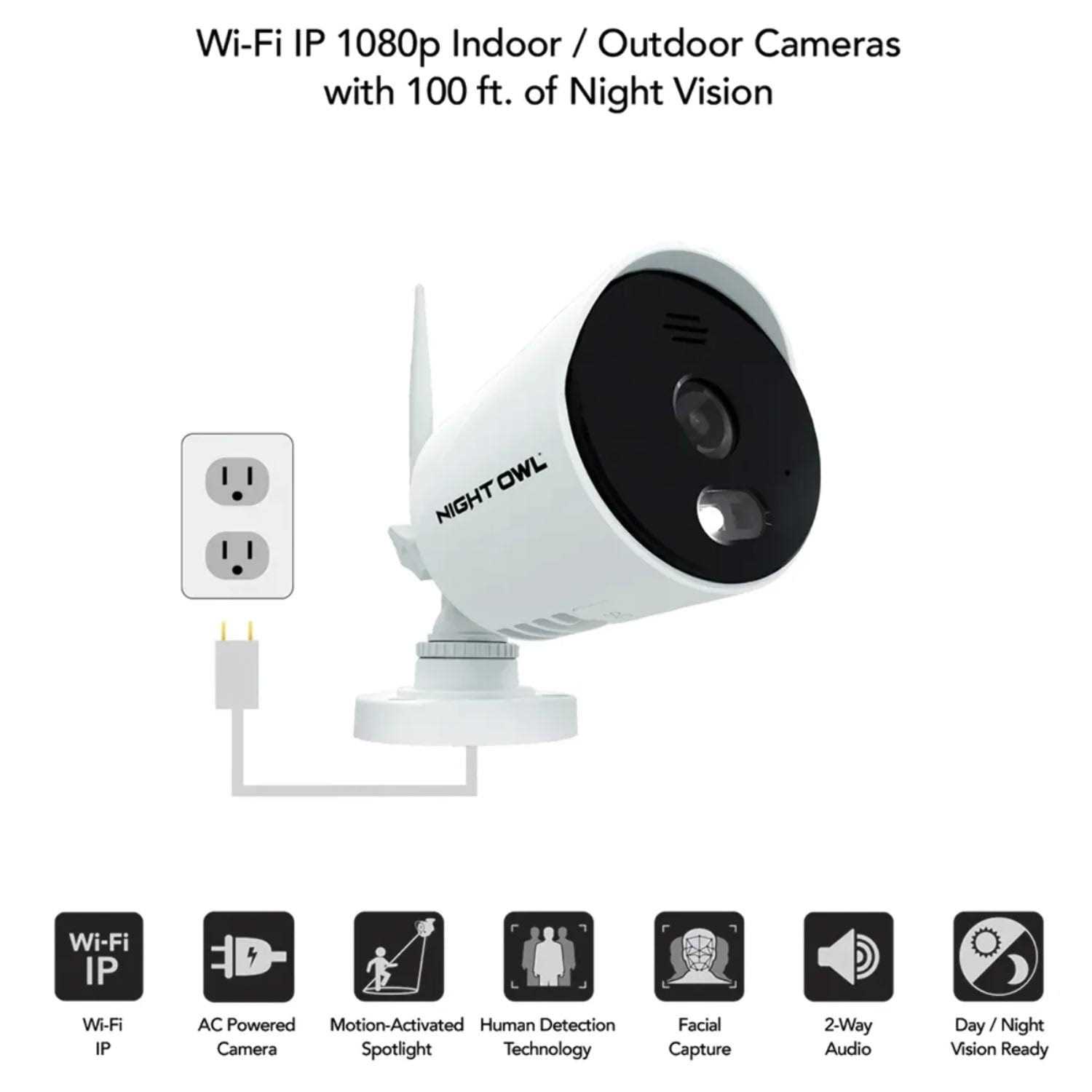 WNIP21L-6-B 10 Channel 1080p Wi-Fi NVR with 1TB Hard Drive and 6 Wi-Fi IP 1080p HD Spotlight Cameras with 2-Way Audio - Image 4