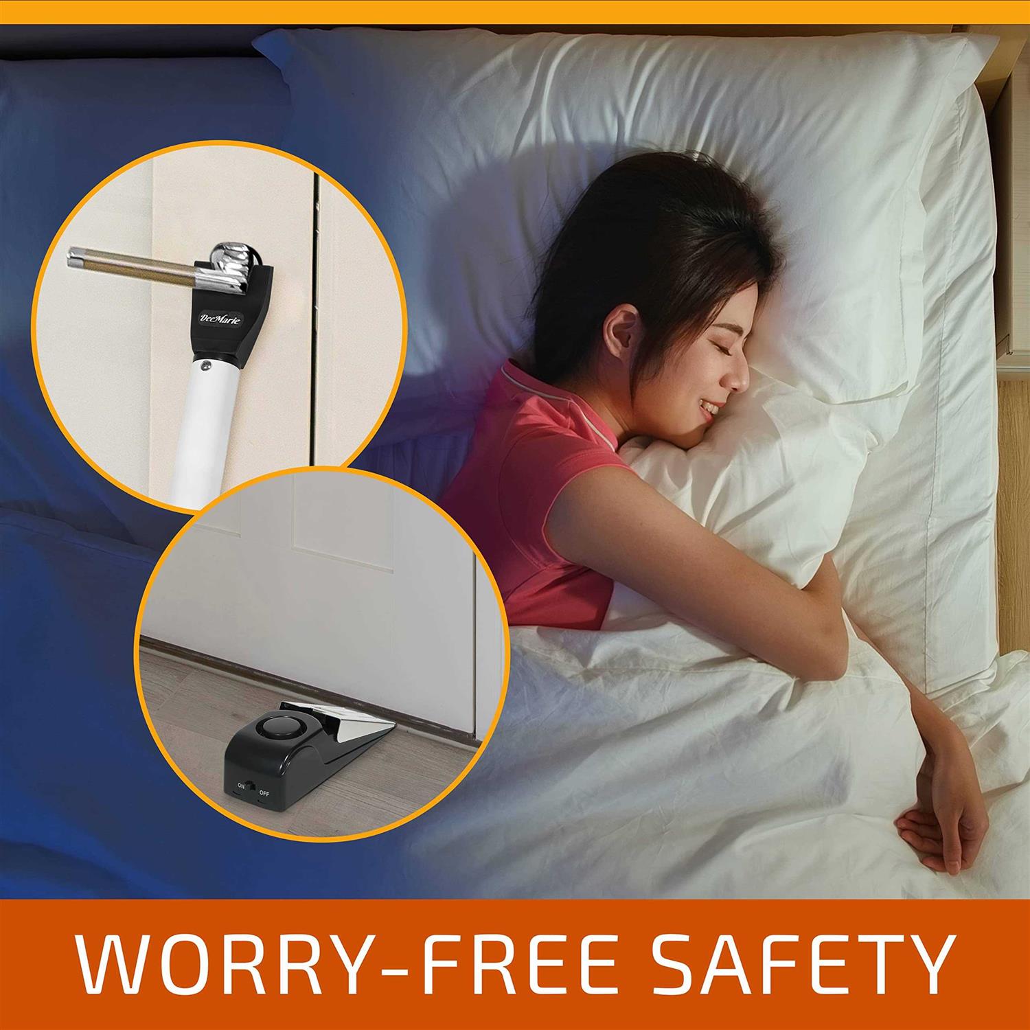 DeeMarie Door Stopper Alarm and Security Bar Bundle - Image 3