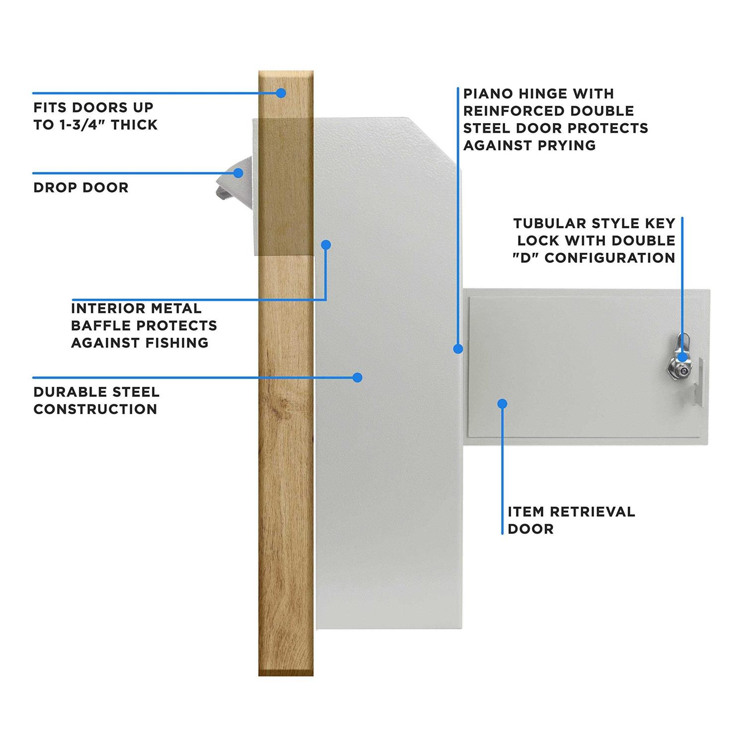 DuraBox Through-The-Door Locking Drop Box D500 - Image 3