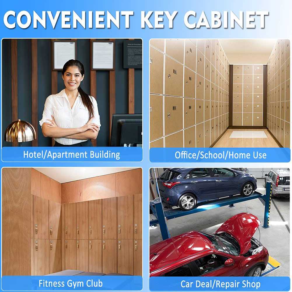 UMEKEN Key Box Wall Mount Position Metal Valet Key Cabinet Lock Box with Key Tags - Image 3