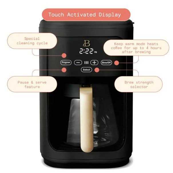 Beautiful 14-Cup Programmable Coffee Maker with Touch-Activated Display - Image 3