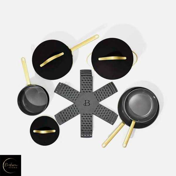Beautiful 12pc Ceramic Non-Stick Cookware Set - Image 3