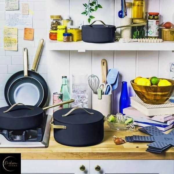 Beautiful 12pc Ceramic Non-Stick Cookware Set - Image 5