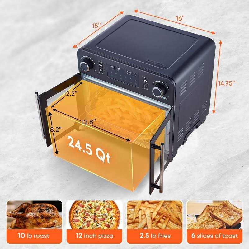 Elite Programmable French Door Air Fryer Oven - Image 2