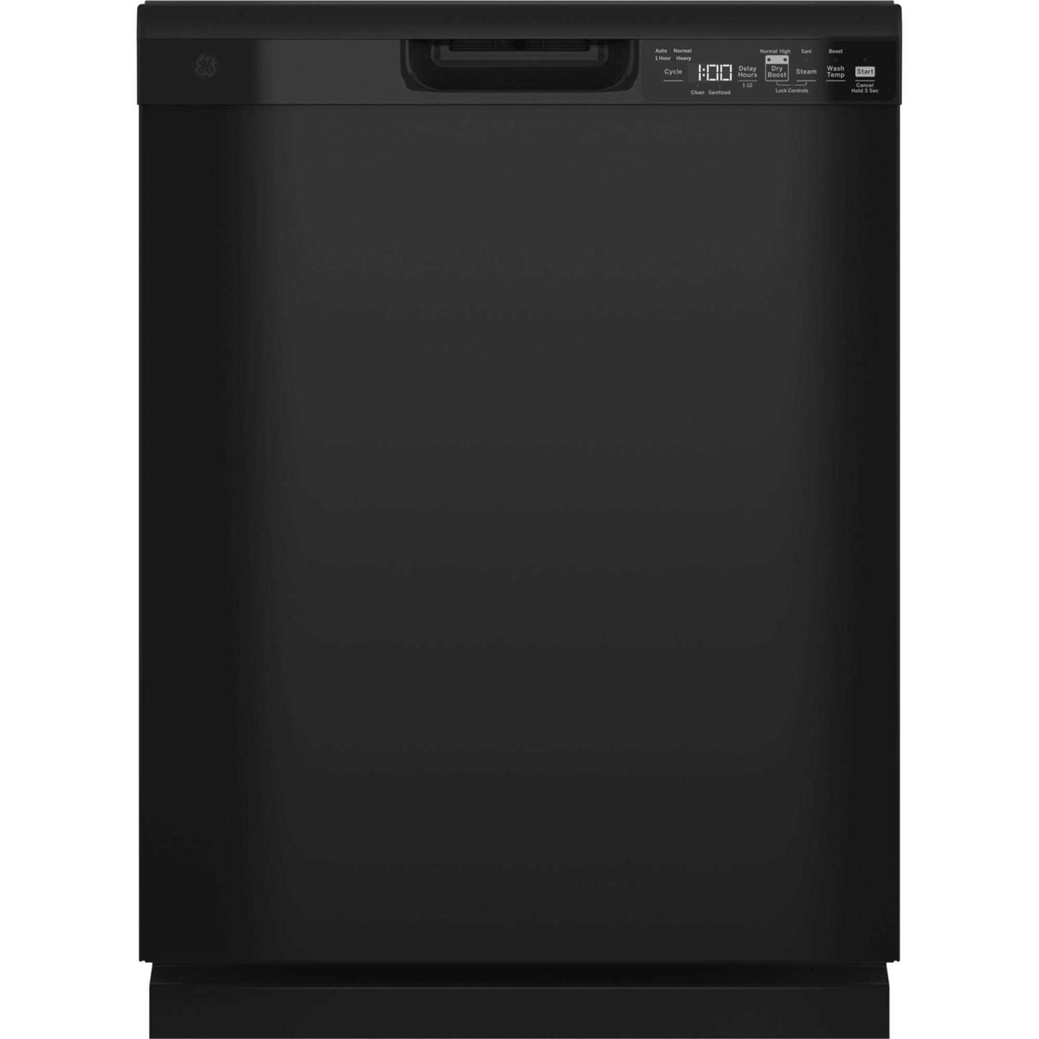 GE Front Control With Plastic Interior Dishwasher With Sanitize