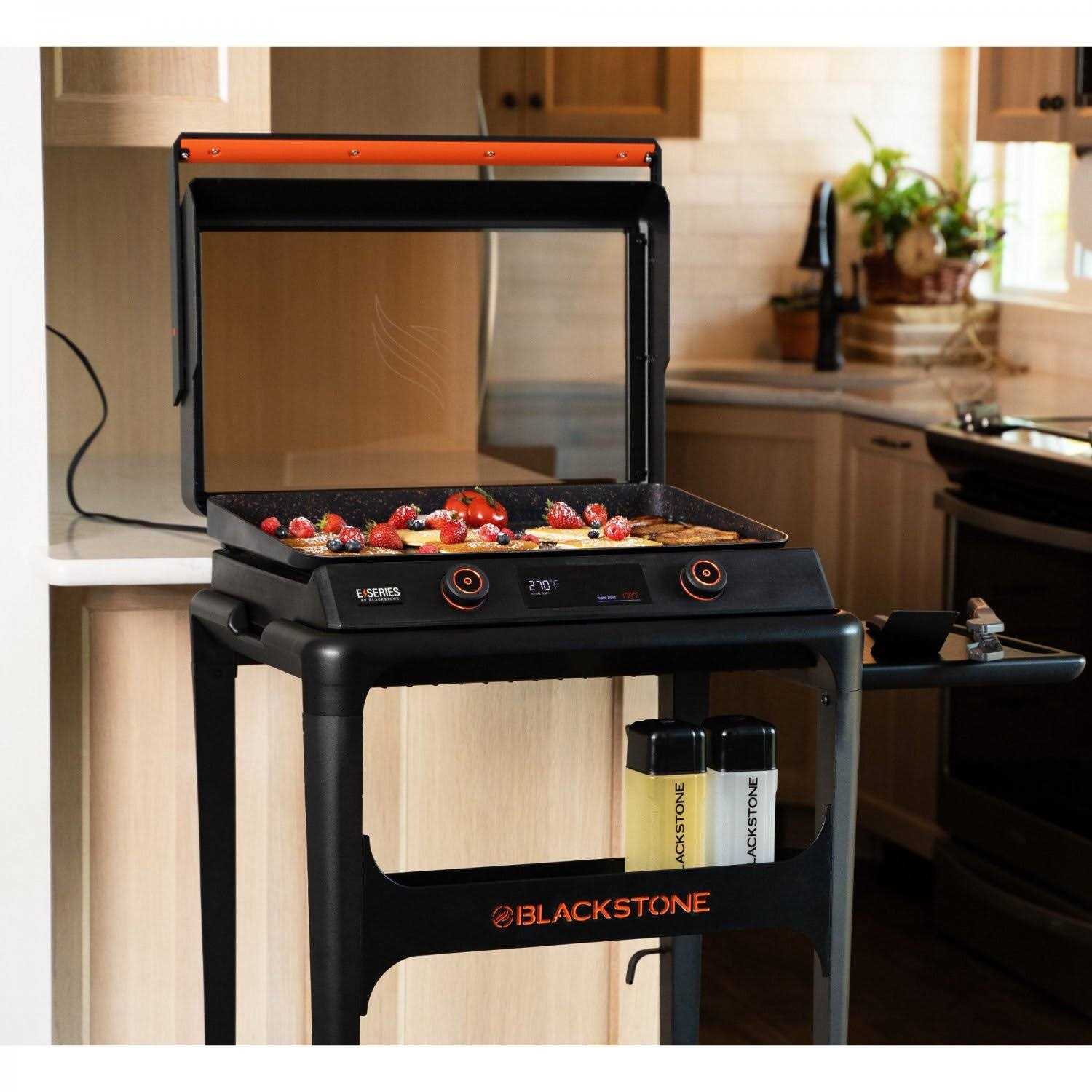 Blackstone E-Series 2-Burner 22 Electric Tabletop Griddle with Prep Cart - Image 4
