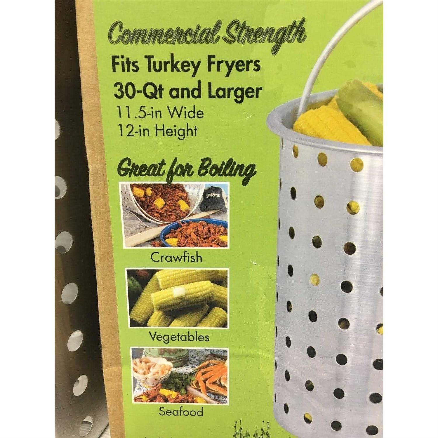 Bayou Classic 30 qt. Aluminum Fryer Basket B300 - Image 4