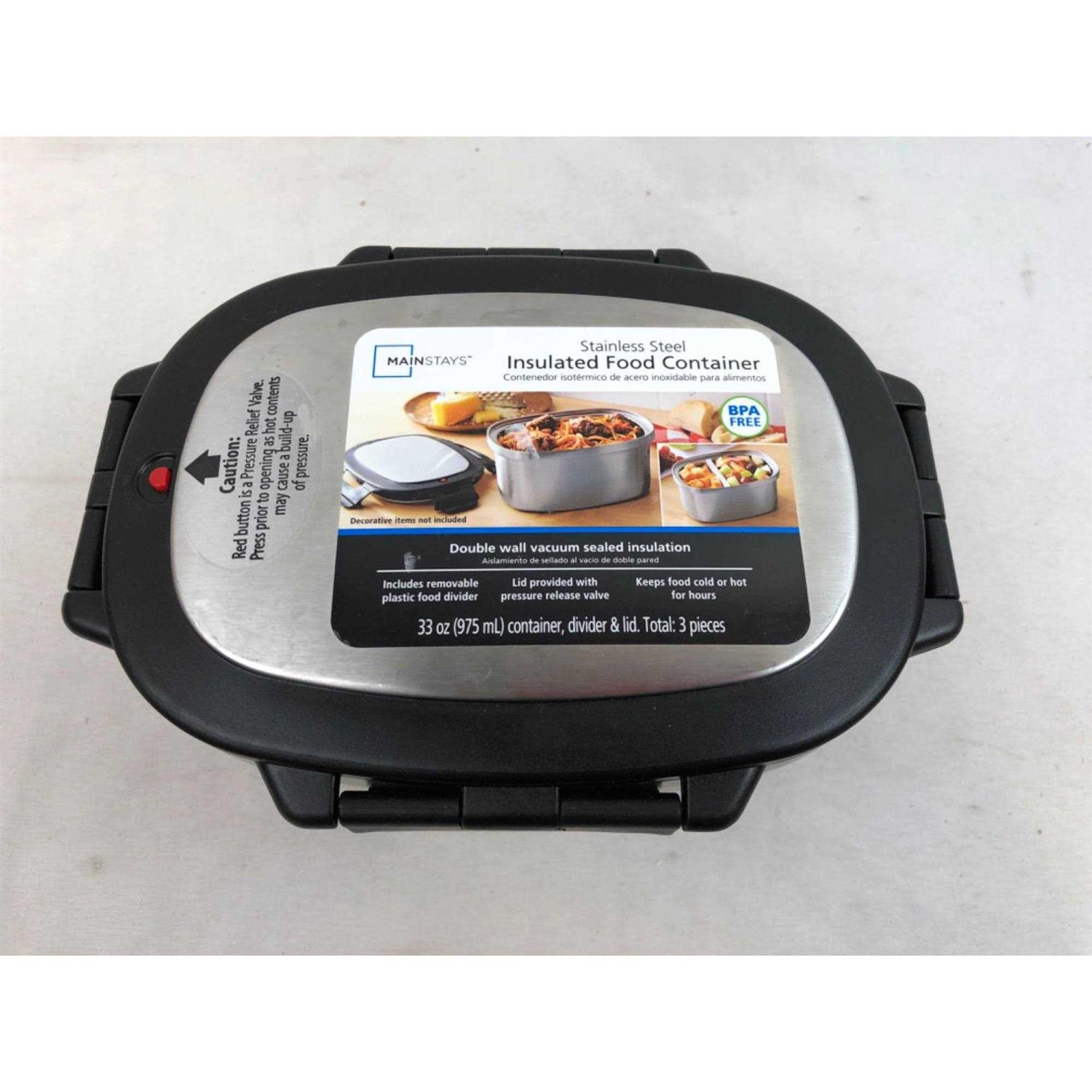 Mainstays 33 oz Rectangular Insulated Food Container - Image 2