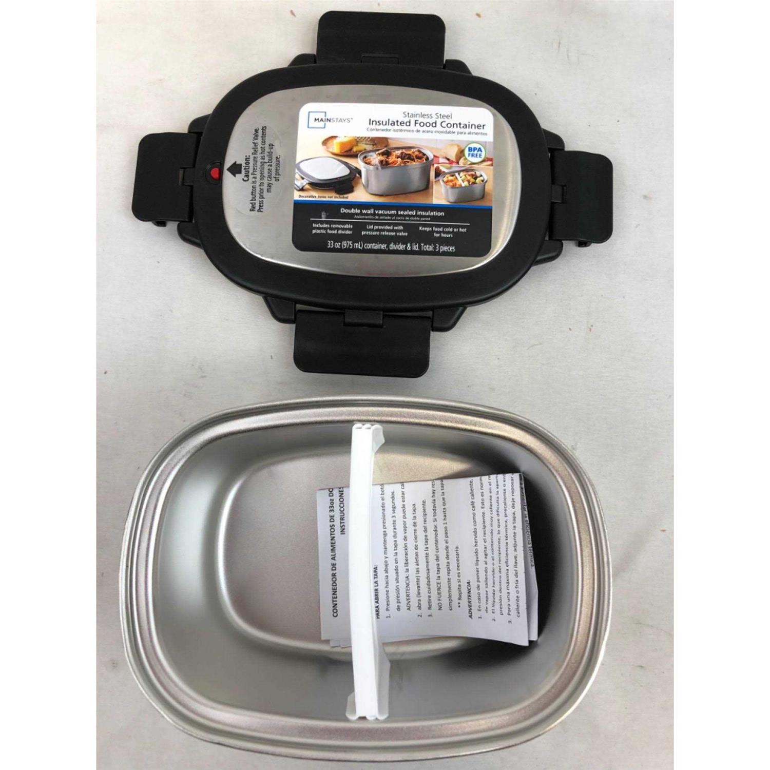 Mainstays 33 oz Rectangular Insulated Food Container - Image 3