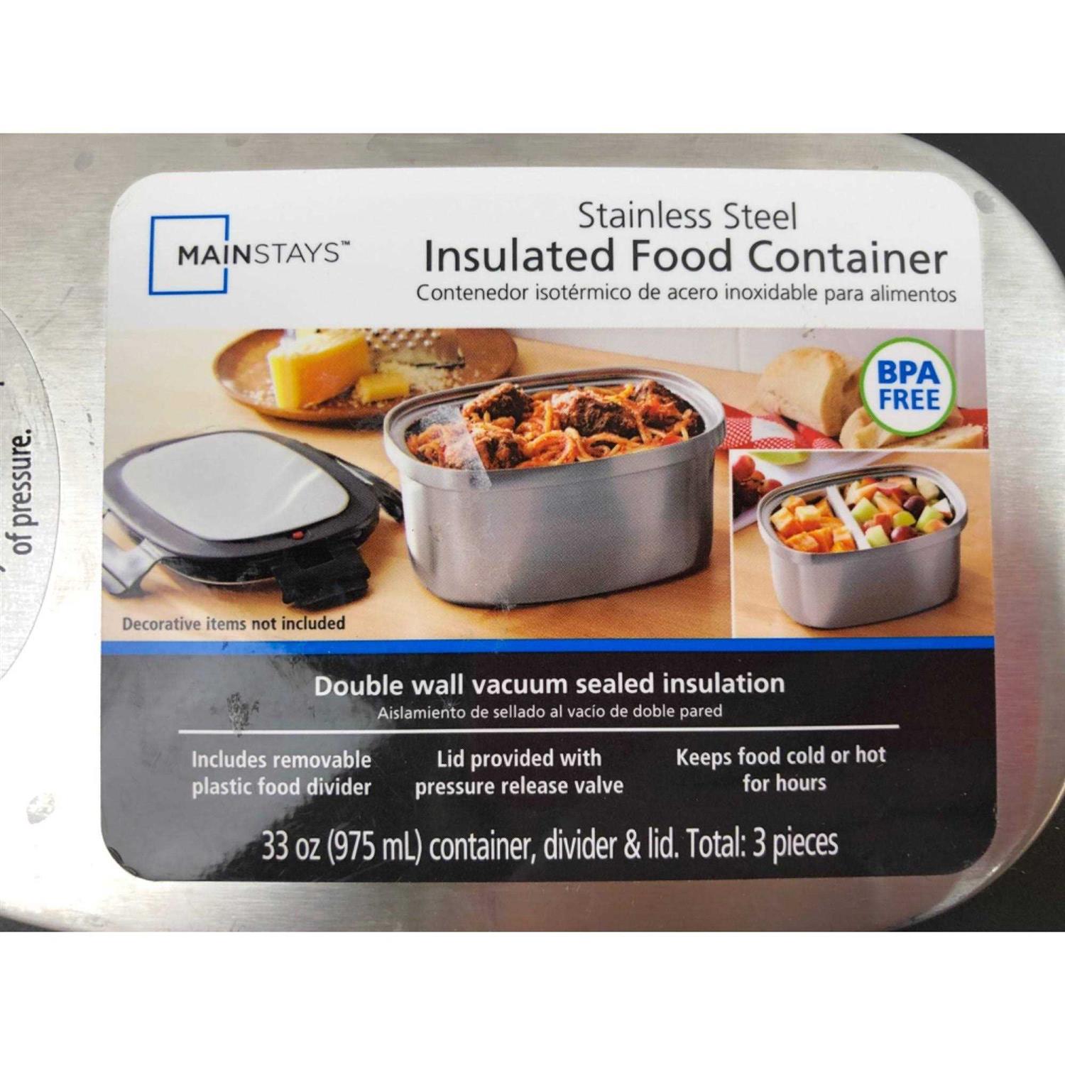 Mainstays 33 oz Rectangular Insulated Food Container - Image 5