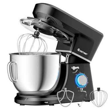 Costway 7.5 qt Tilt-Head Stand Mixer 6 Speed 660W with Dough Hook - Image 3