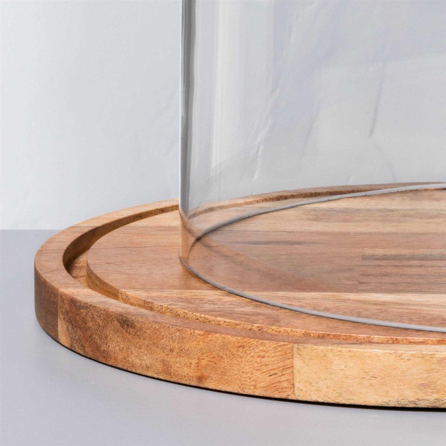 Wood & Glass Cake Storage Hearth & Hand with Magnolia - Image 4