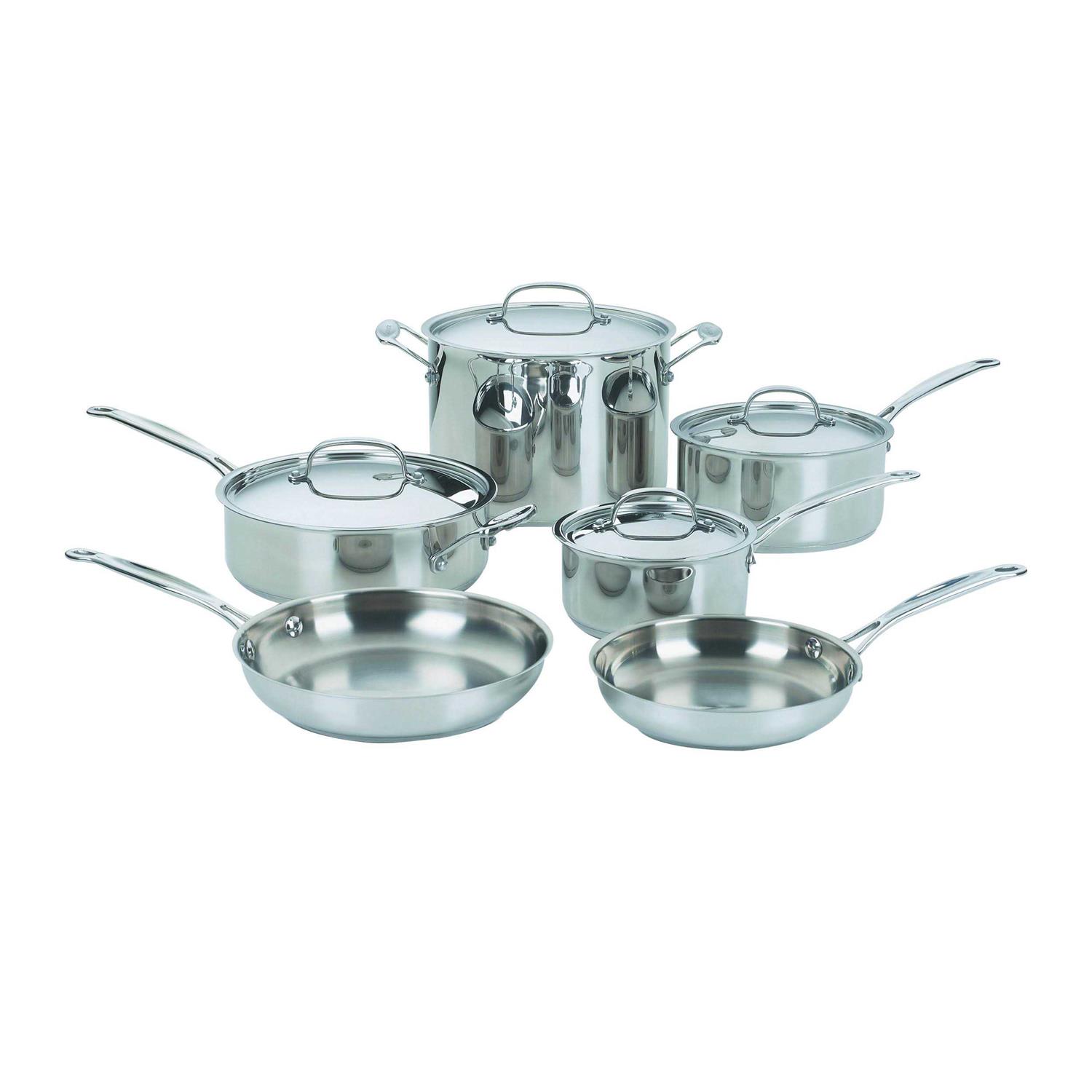 Cuisinart 10-Piece Chef's Classic Stainless Cookware Set