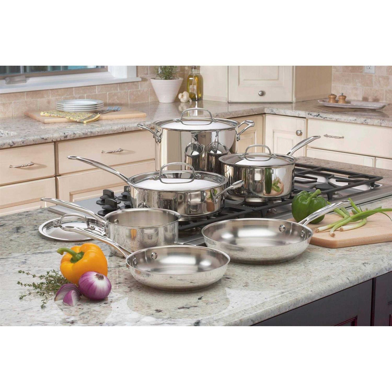 Cuisinart 10-Piece Chef's Classic Stainless Cookware Set - Image 5