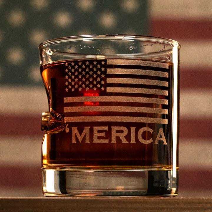 BenShot 11-oz. 'Merica Rocks Glass w/ Bullet - Image 3