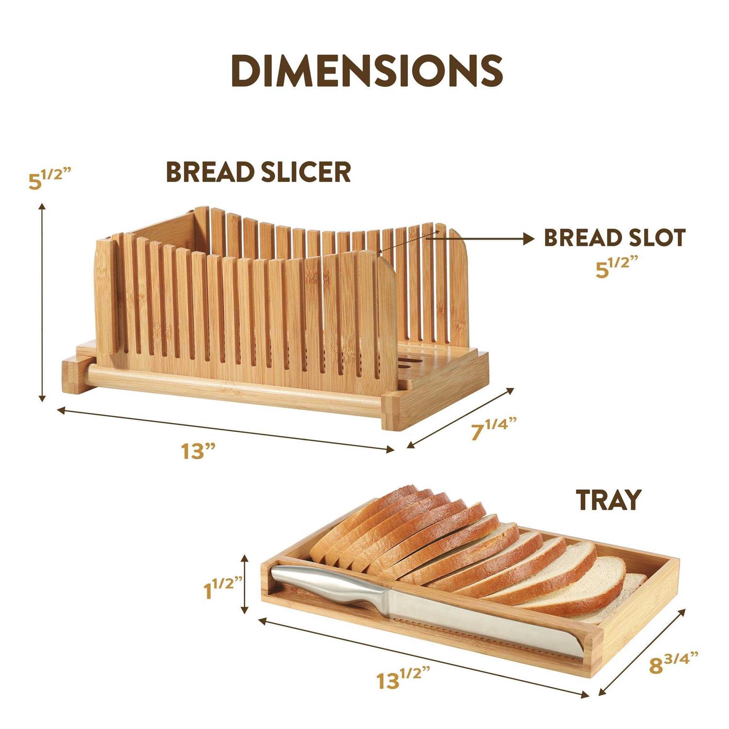 Bambüsi Luxury Bamboo Bread Slicer with Knife - Image 3