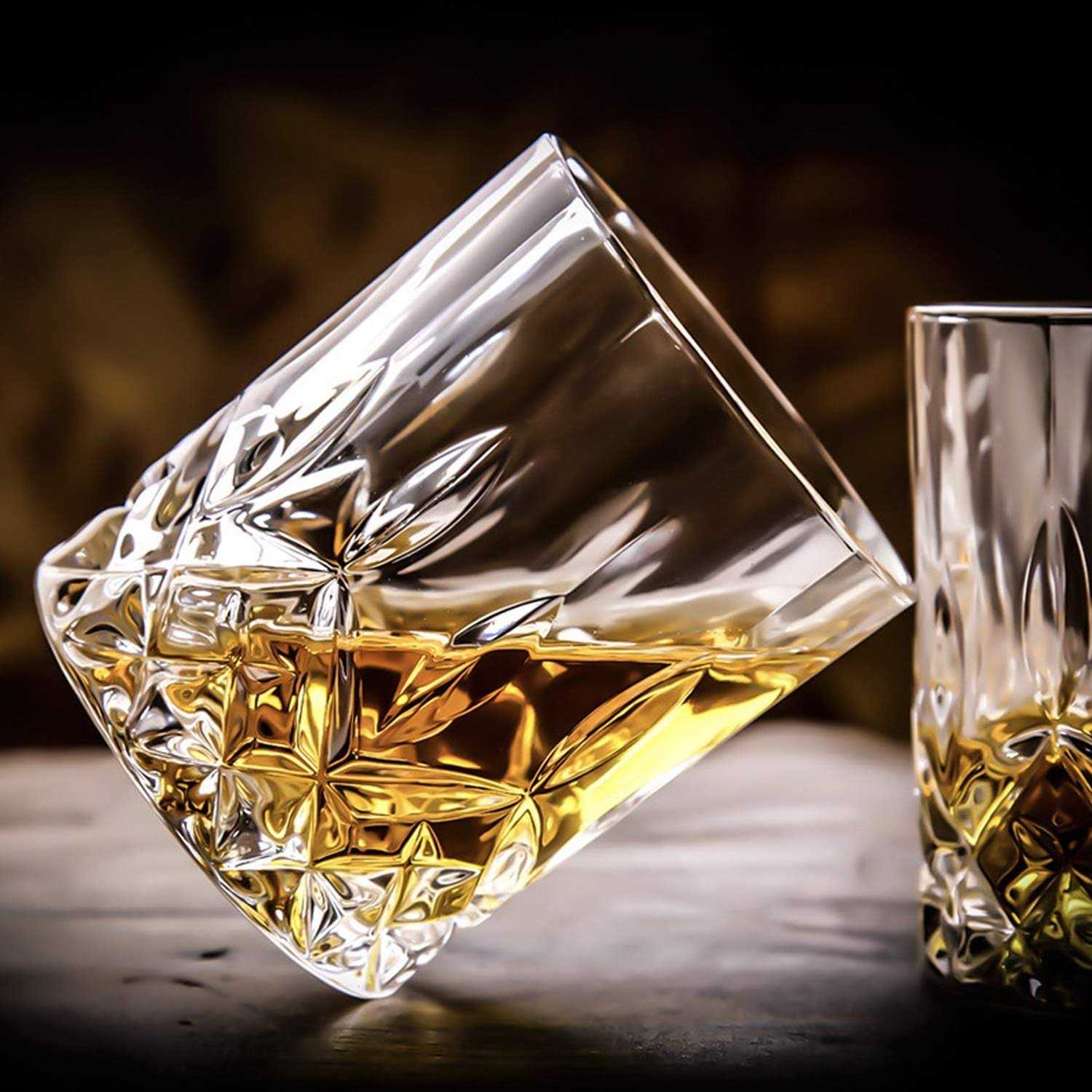 Alternative view of Deecoo Whiskey Glasses-Premium 10 11 OZ Scotch Glasses Set of 6 /Old Fashioned Whiskey Glasses/Style Glassware for Bourbon/Rum Glasses/Bar Tumbler
