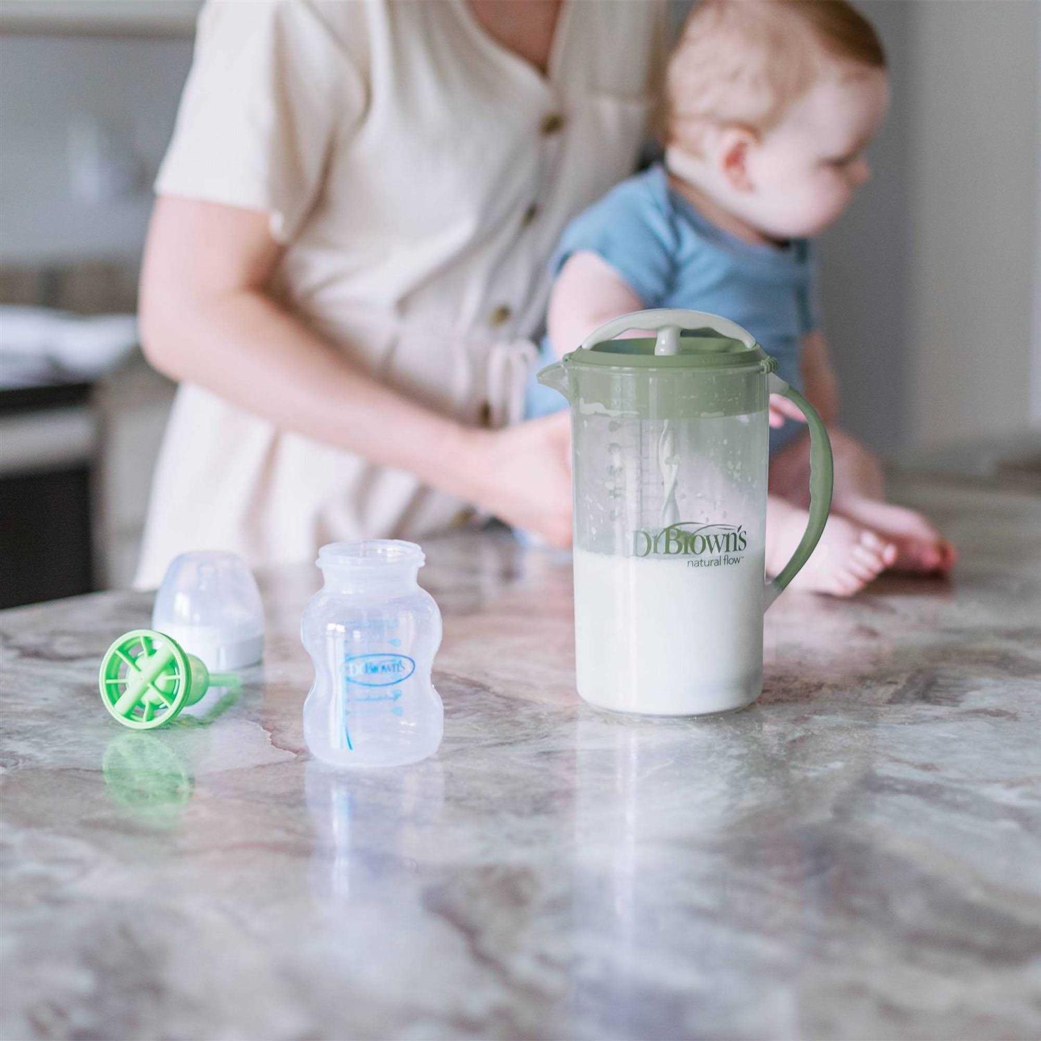 Alternative view of Dr. Brown's Baby Formula Mixing Pitcher with Adjustable Stopper