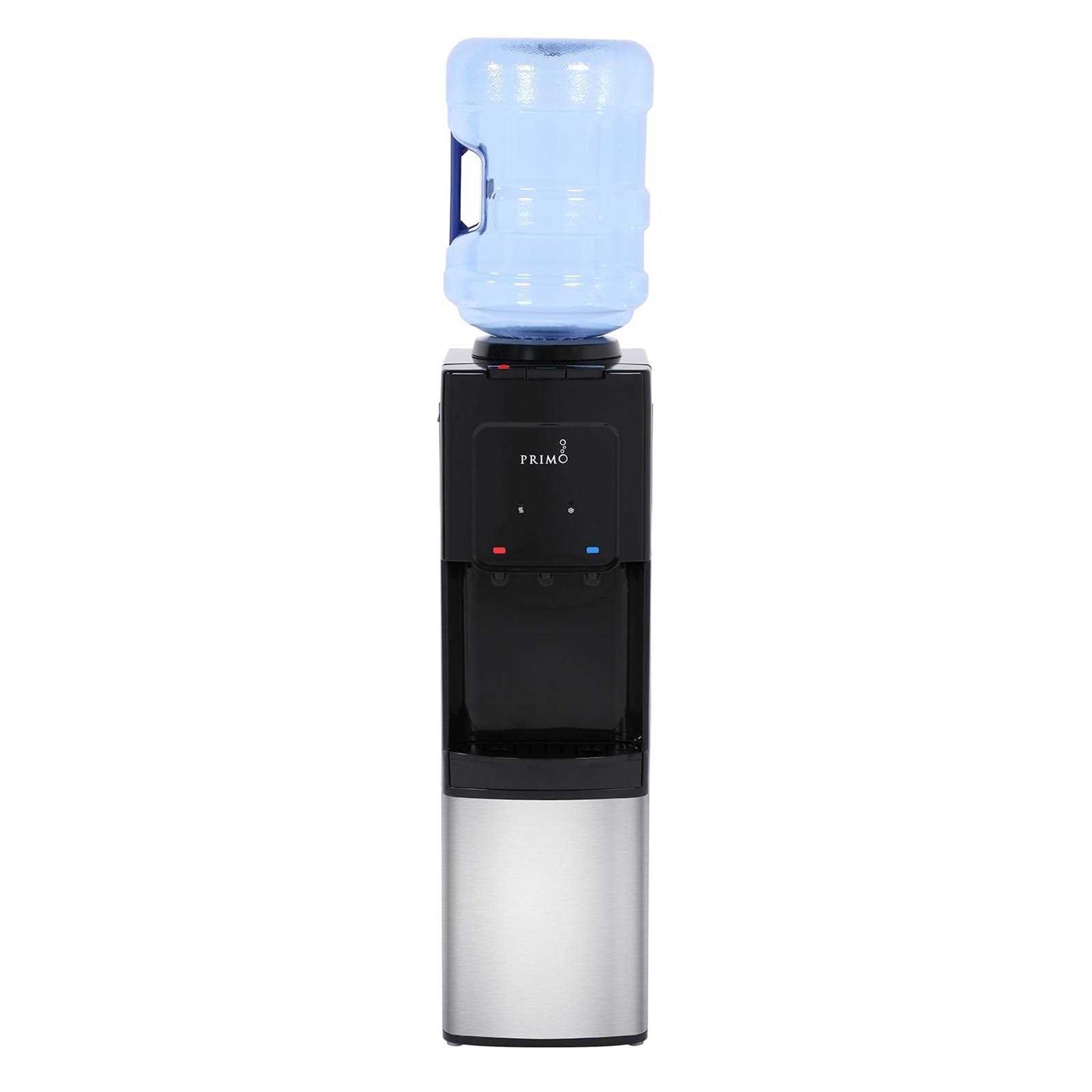Primo Top Loading Black Top-Loading Cold and Hot Water Cooler Stainless Steel 601300