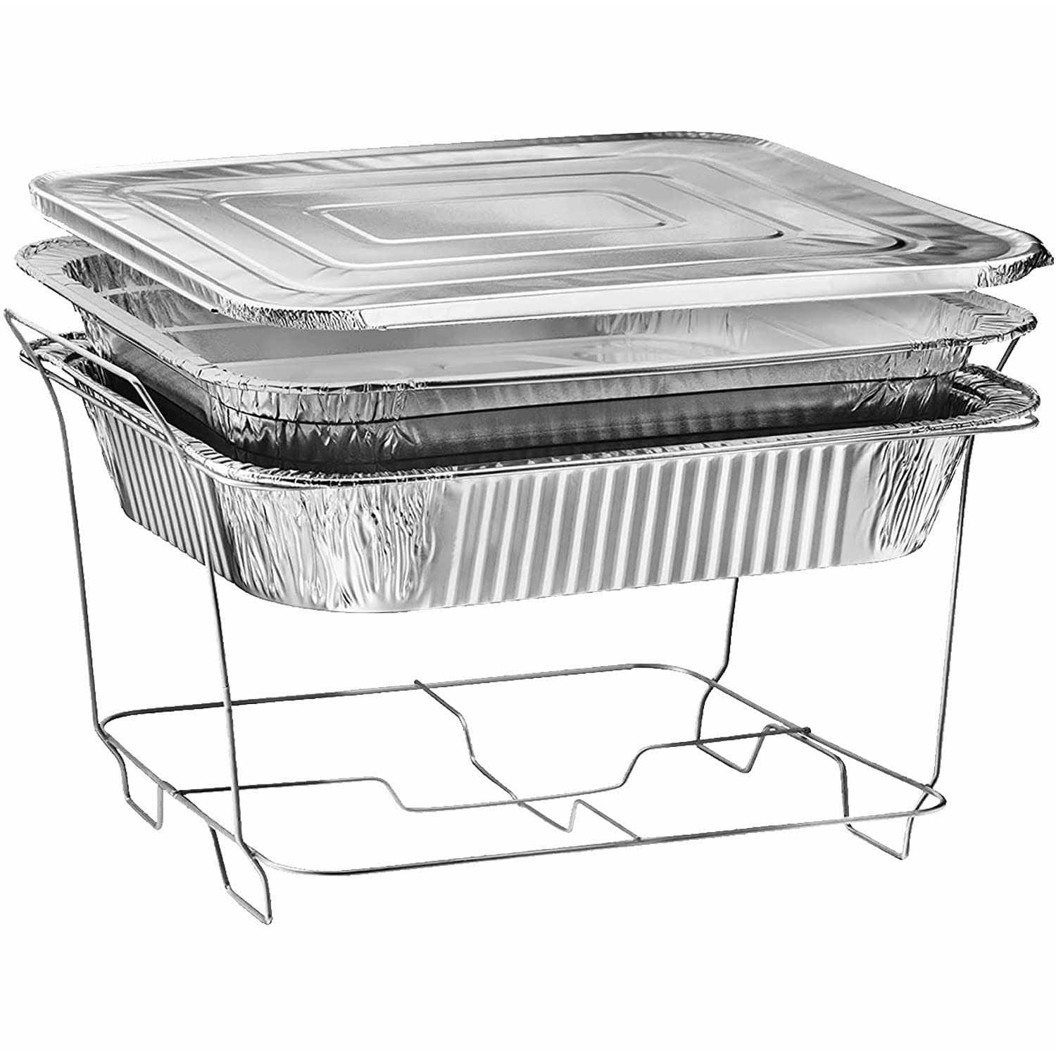 42-Pc Chafing Dish Buffet Set Includes Chafing Fuel - Image 4