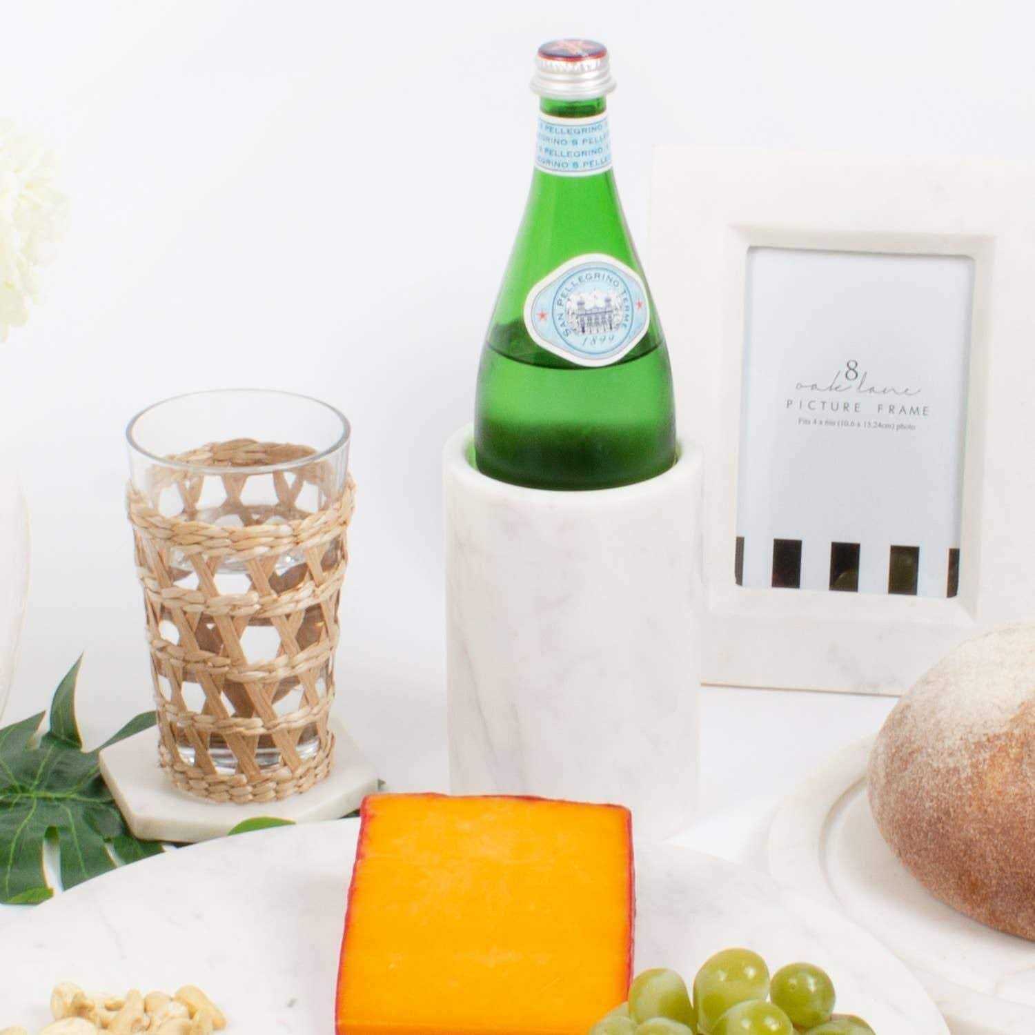 8 Oak Lane White Marble Wine Chiller - Image 5