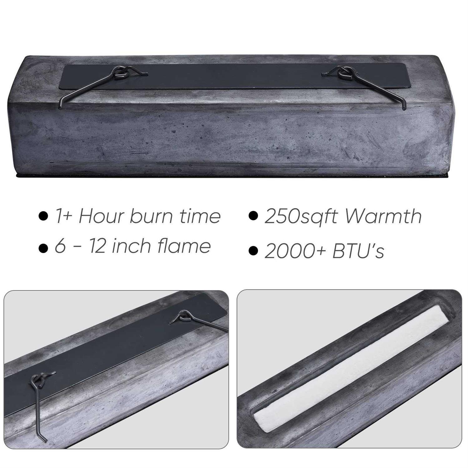 ROUNDFIRE Large Rectangle Tabletop Fire Pit - Image 4