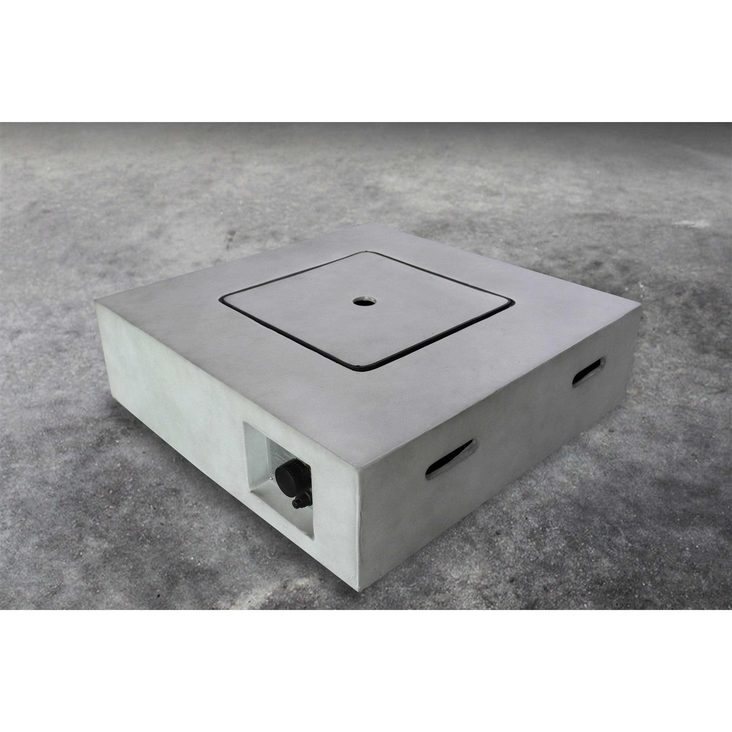 Living Source International Santiago 30 Square Fire Pit with Protective Lid - Image 3