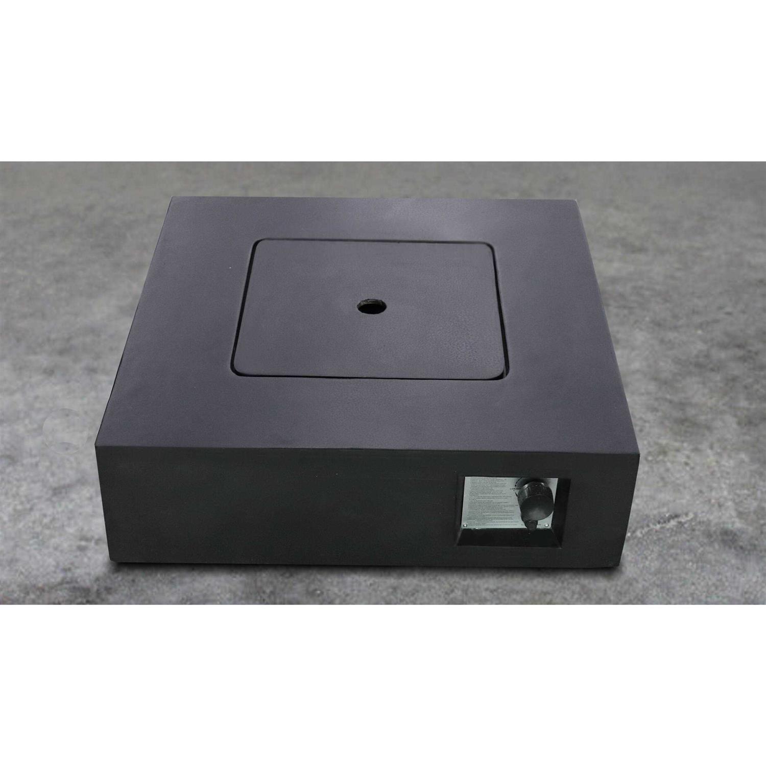 Living Source International Santiago 30 Square Fire Pit with Protective Lid - Image 4