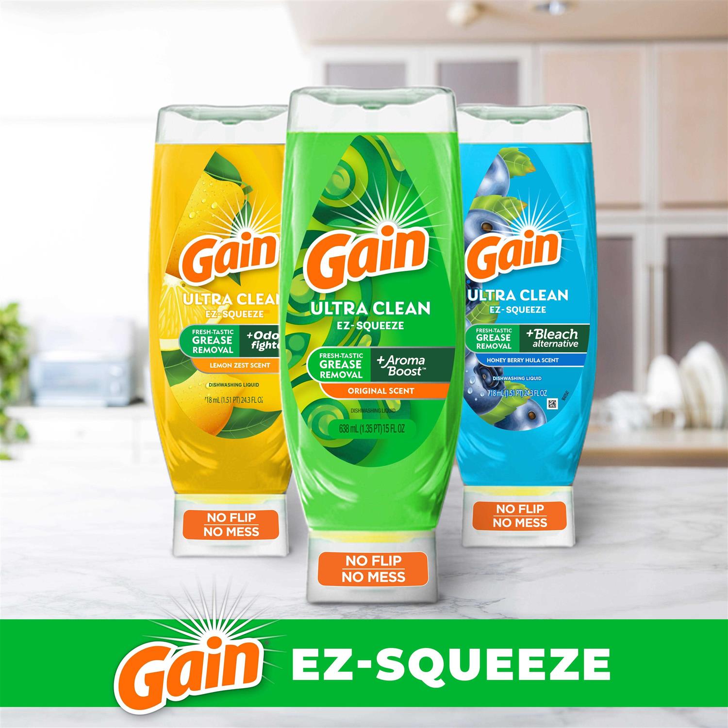 Gain EZ Squeeze Dishwashing Liquid Dish Soap - Image 4