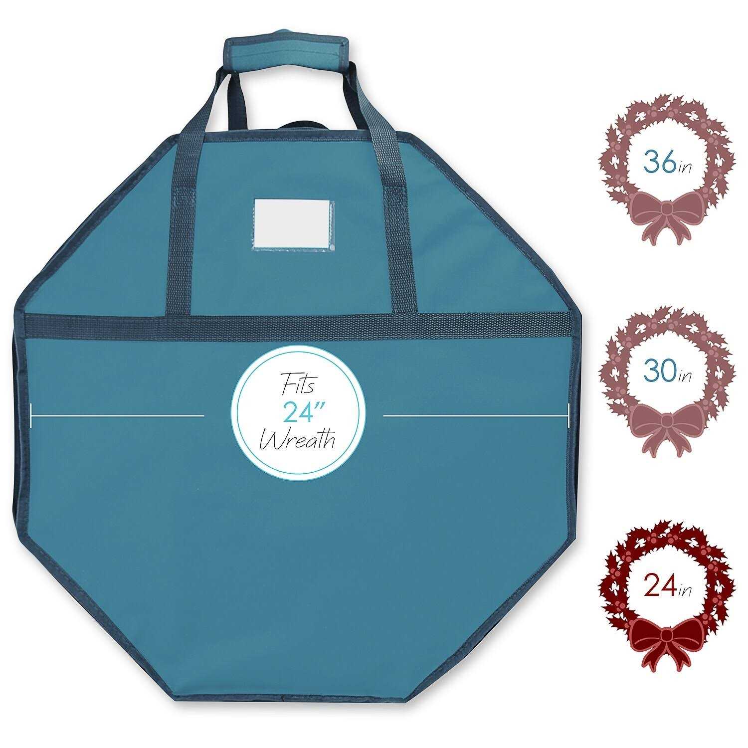 Hearth & Harbor Christmas Hard Shell Wreath Storage Bag - Image 4
