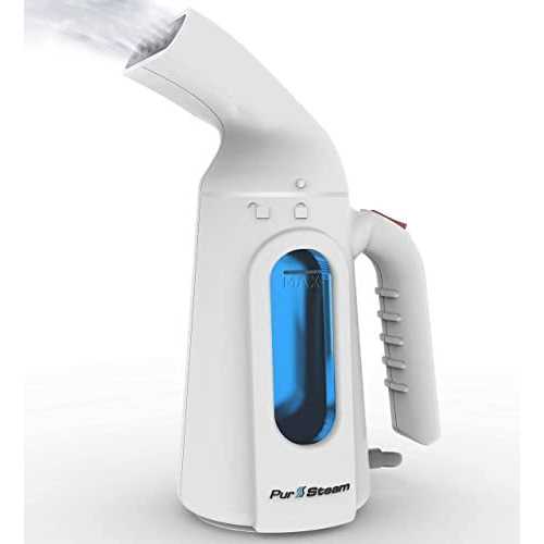 PurSteam Handheld Steamer for Clothes - Portable Garment Wrinkle Remover for Travel and Home Use - Fast Heating with Auto Shut Off and Leak Proof
