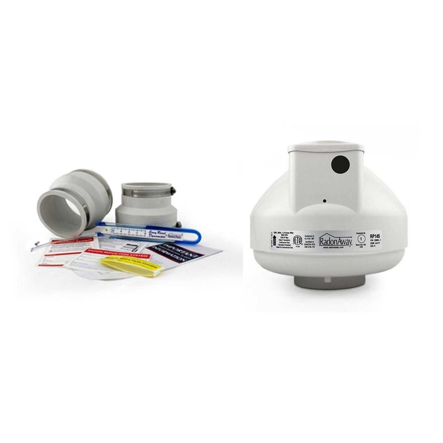 Alternative view of RadonAway Rp145 Radon Mitigation Fan