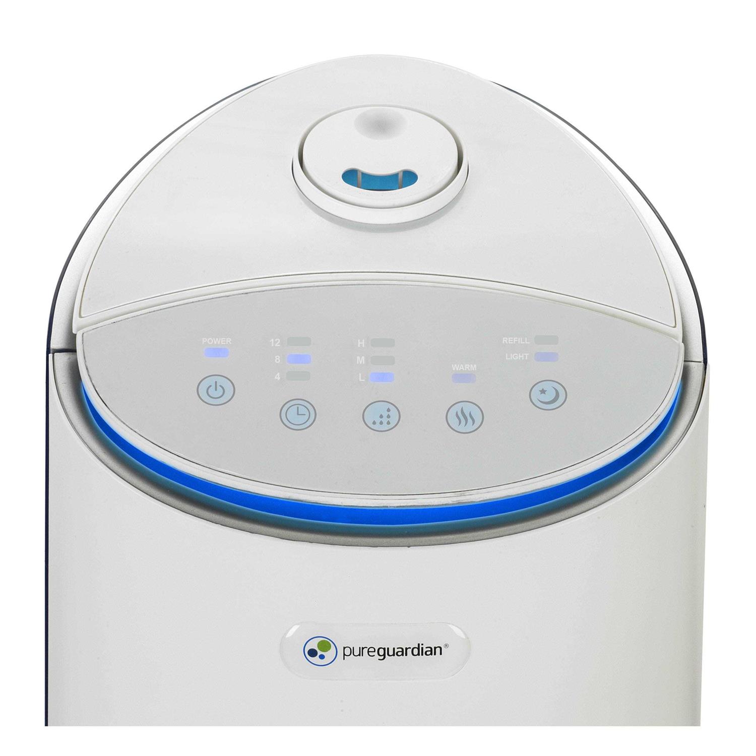 Alternative view of PureGuardian H3250WCA Tower Misting Humidifier - Crystal White
