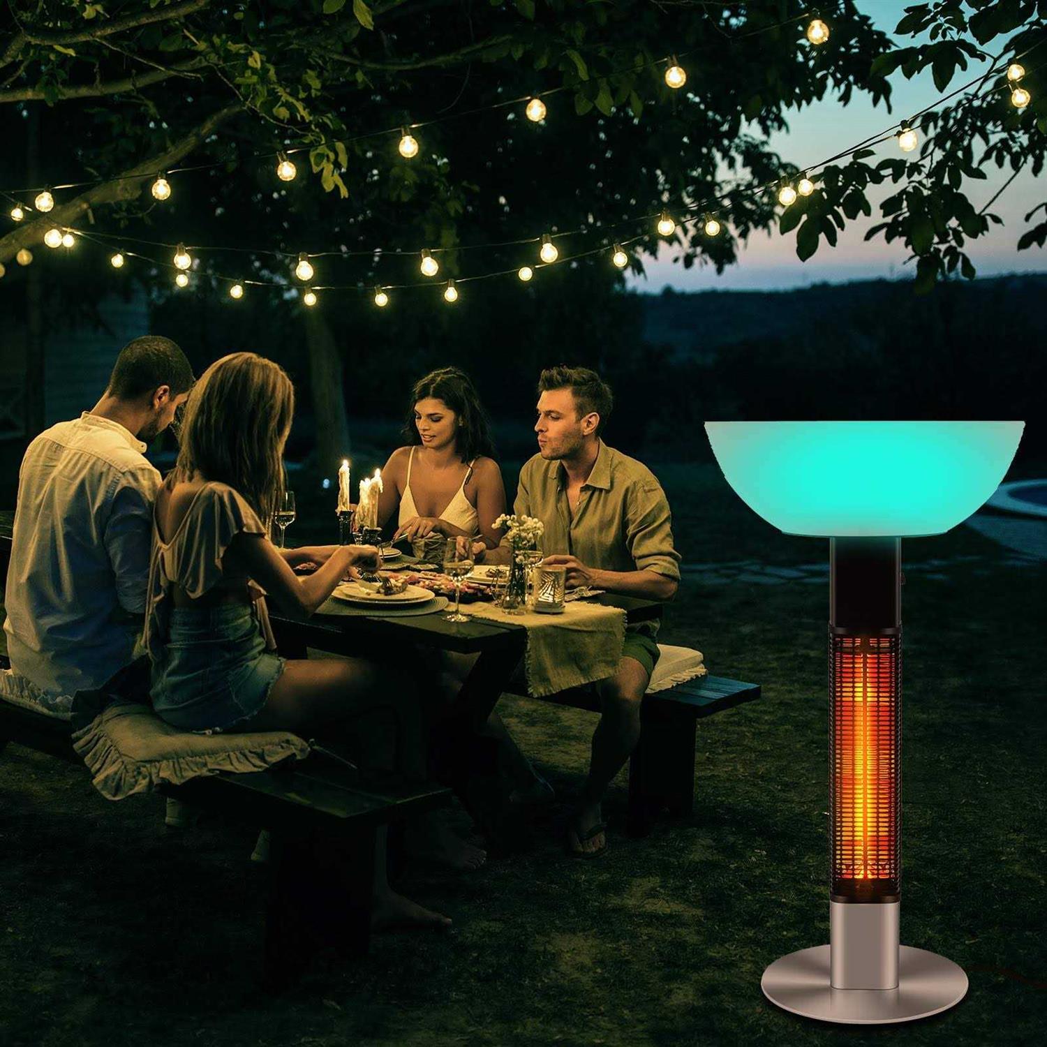 Alternative view of R.W.Flame Outdoor Electric Patio Heater|Infrared Heater With Switch Display
