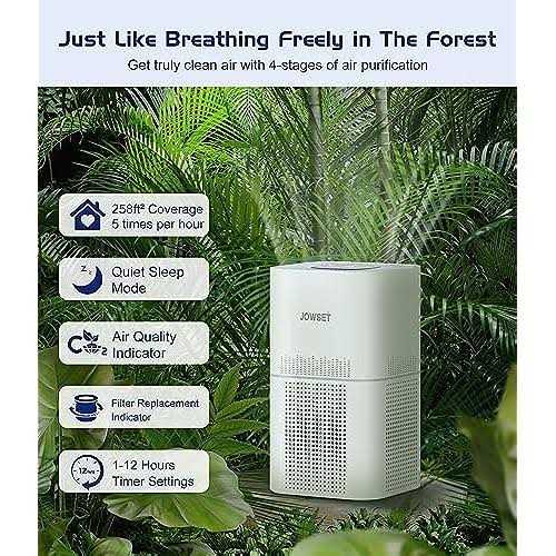 Air Purifiers for Home Large Room up to 1290 Ft² JOWSET H13 True HEPA Filter - Image 3