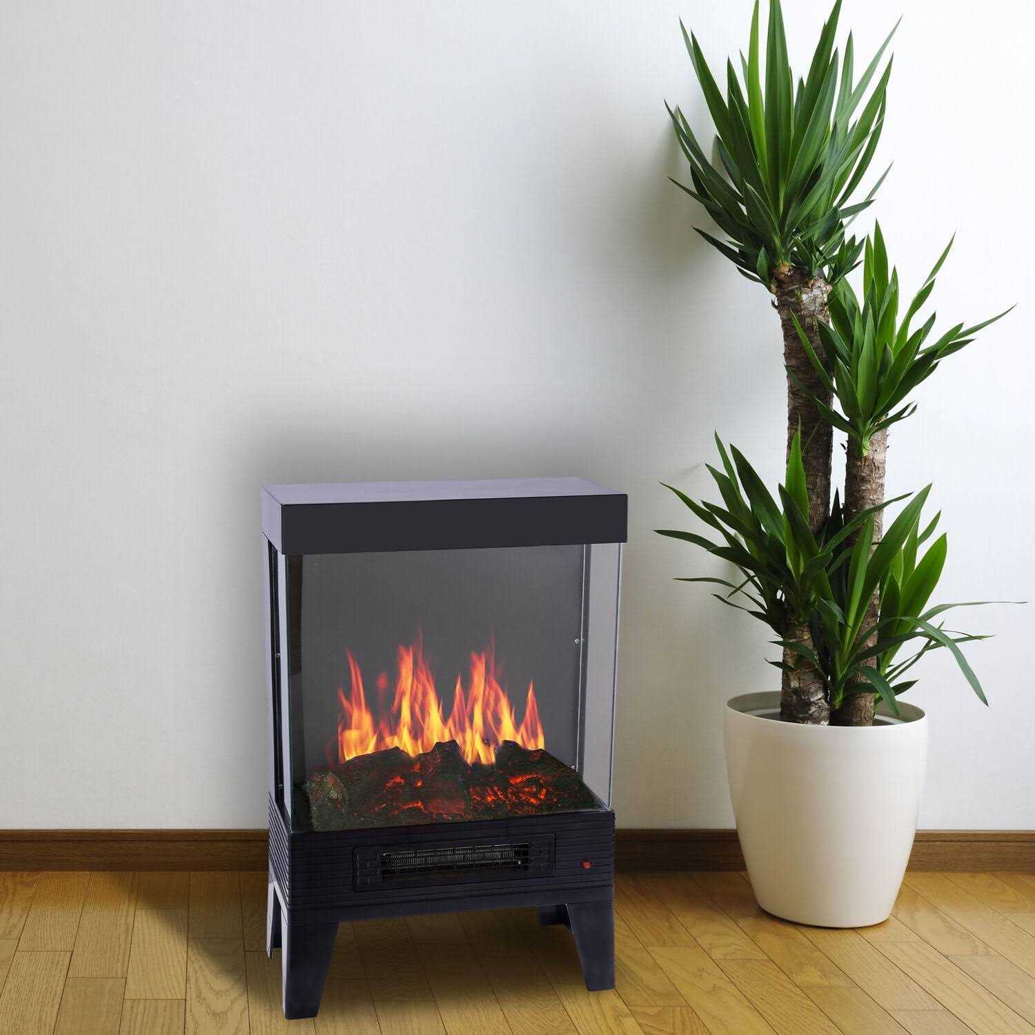 Lifesmart Contemporary 3-Sided Flame View Heater Stove - Image 3