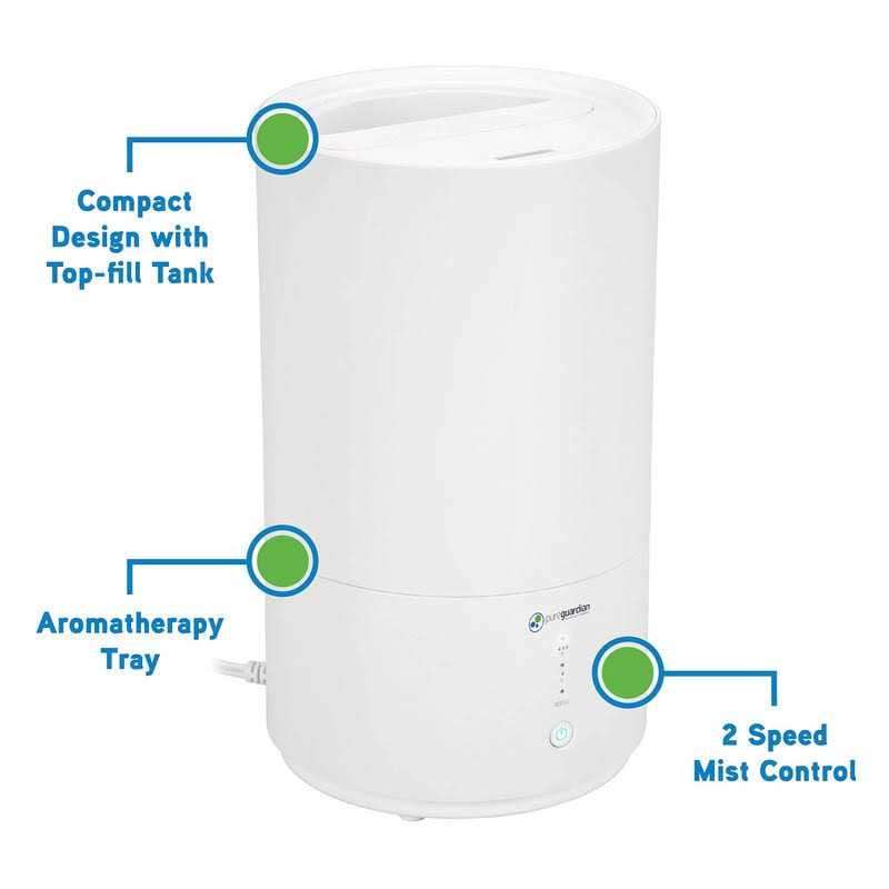 Alternative view of PureGuardian H950AR Ultrasonic Cool Mist Top Fill Humidifier with Aromatherapy
