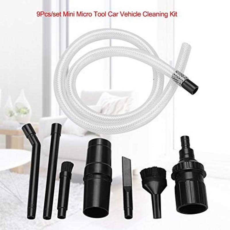 Maxmartt 9Pcs/Set Mini Micro Vacuum Cleaning Tool Kit Car Vehicle Machine Cleaning Kit Universal Vacuum Cleaner Attachments for Computer - Image 5