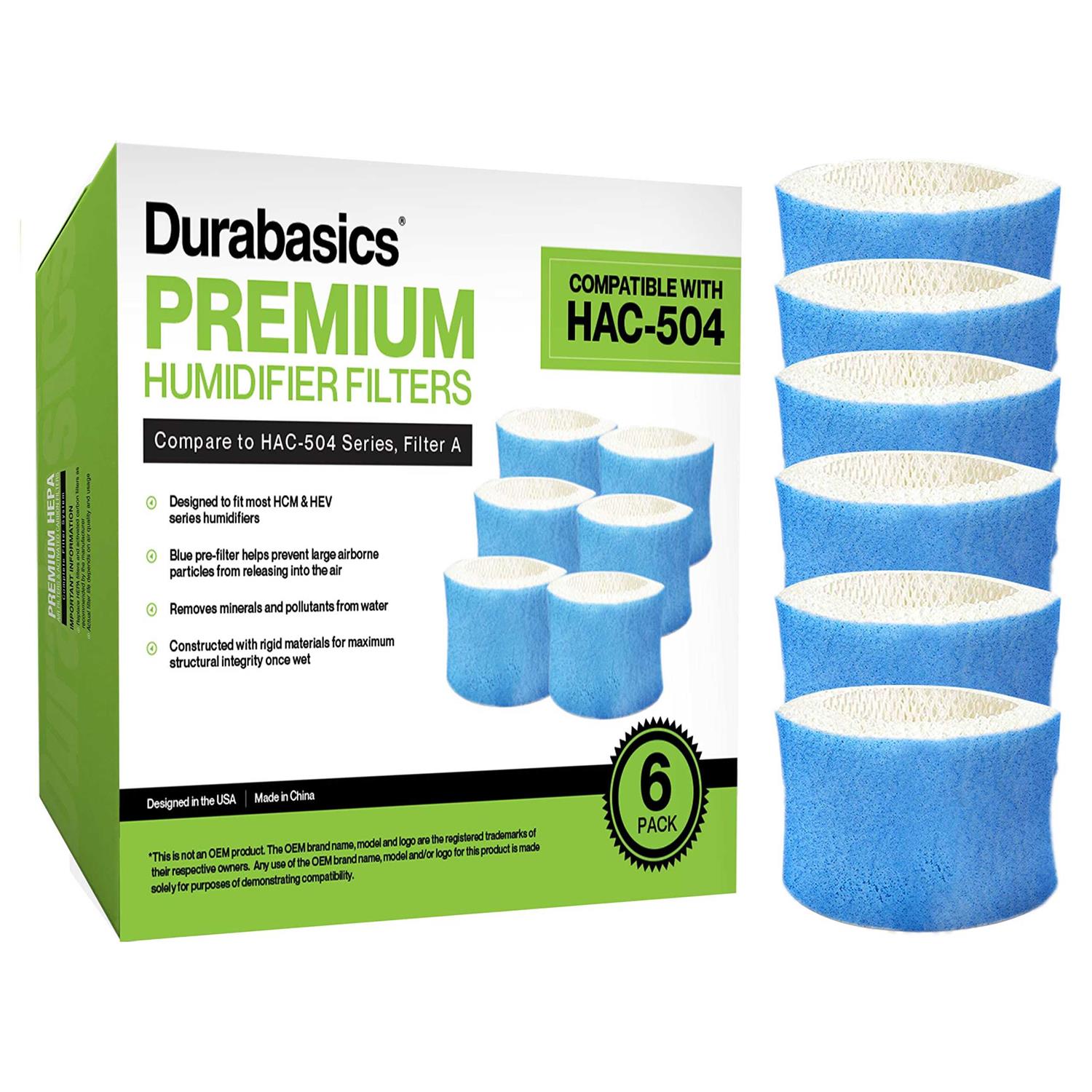 Durabasics Premium Humidifier Filters Compatible with Honeywell Humidifier Filter Hac-504