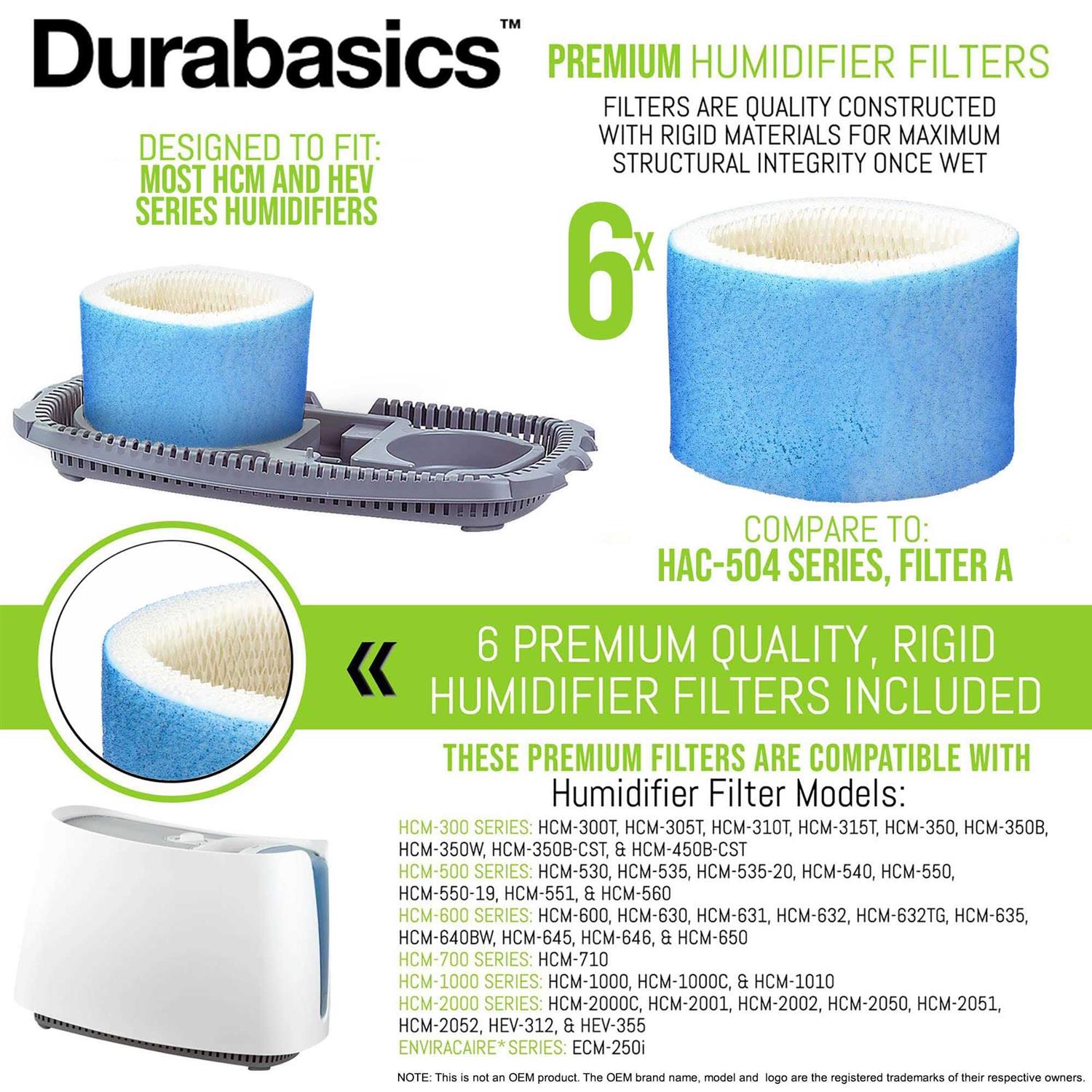 Alternative view of Durabasics Premium Humidifier Filters Compatible with Honeywell Humidifier Filter Hac-504