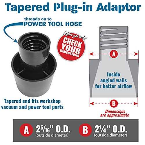 Alternative view of Peachtree Woodworking Supply 10 Foot Long Dust Collection Power Tool Hose Kit with 6 Threaded Fittings/Attachments for Multiple Types/Brands of Power