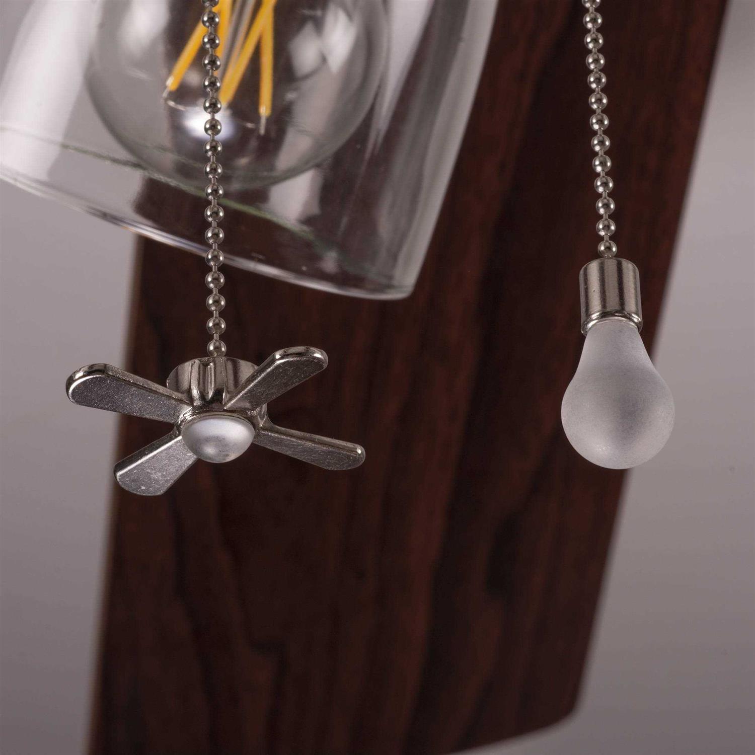 Mainstays Satin Nickel Fan & Light Bulb Ceiling Fan Pull Chains - Image 3