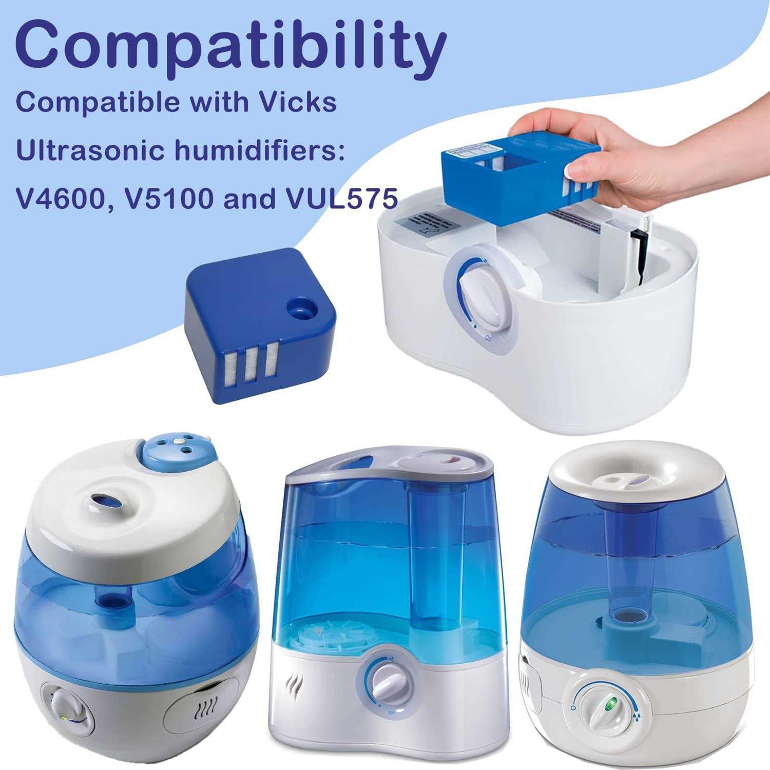 Alternative view of PDC51V1 Demineralization Cartridges Compatible with Vick Ultrasonic Humidifier Models V4600, V5100, VUL575 and Sunbeam696 Only