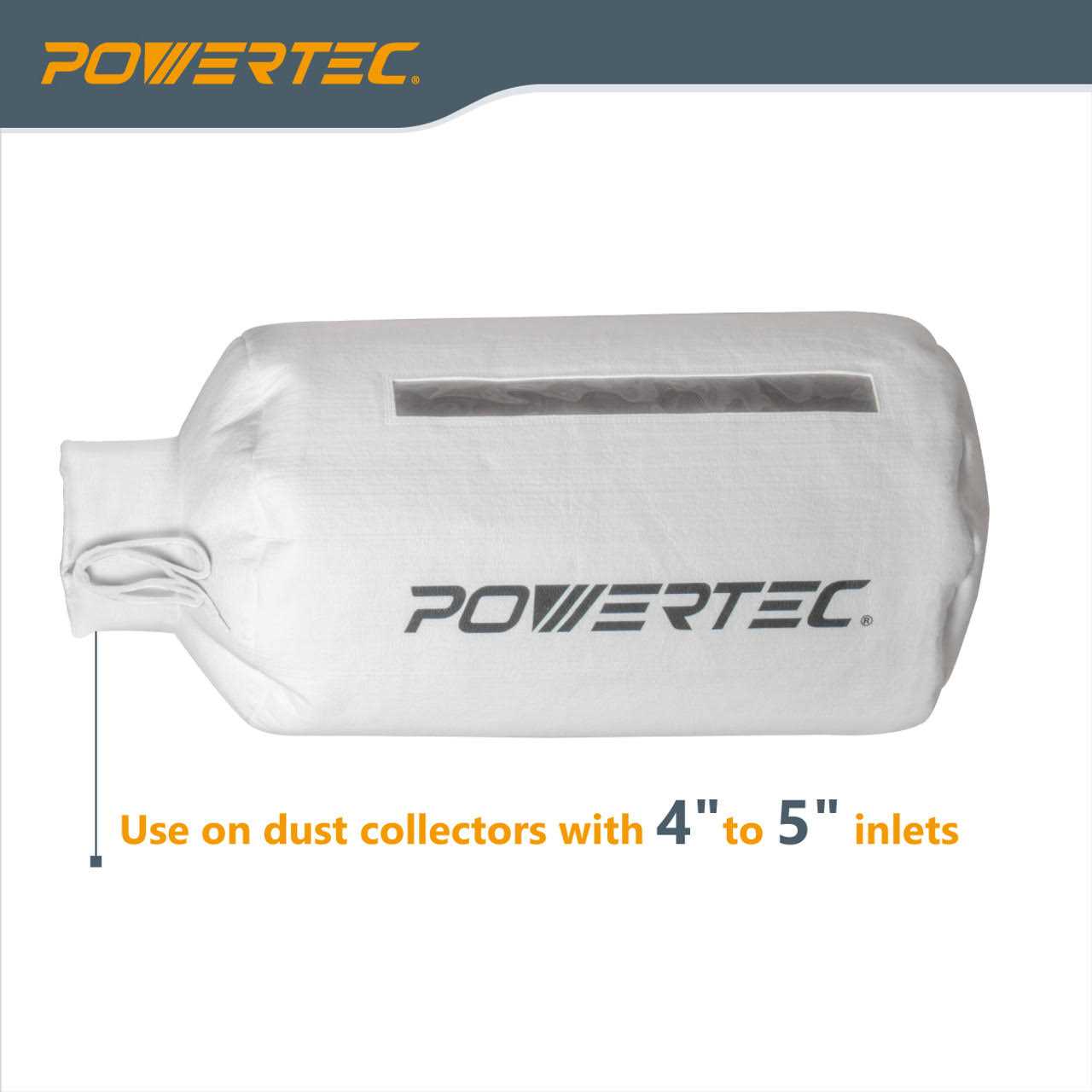 Alternative view of POWERTEC 70334 Dust Filter Bag for Wall Mount Dust Collectors, 1 Micron, for Grizzly, Shop Fox, Rockler Delta, Wen, and POWERTEC Dc5371/ 5372