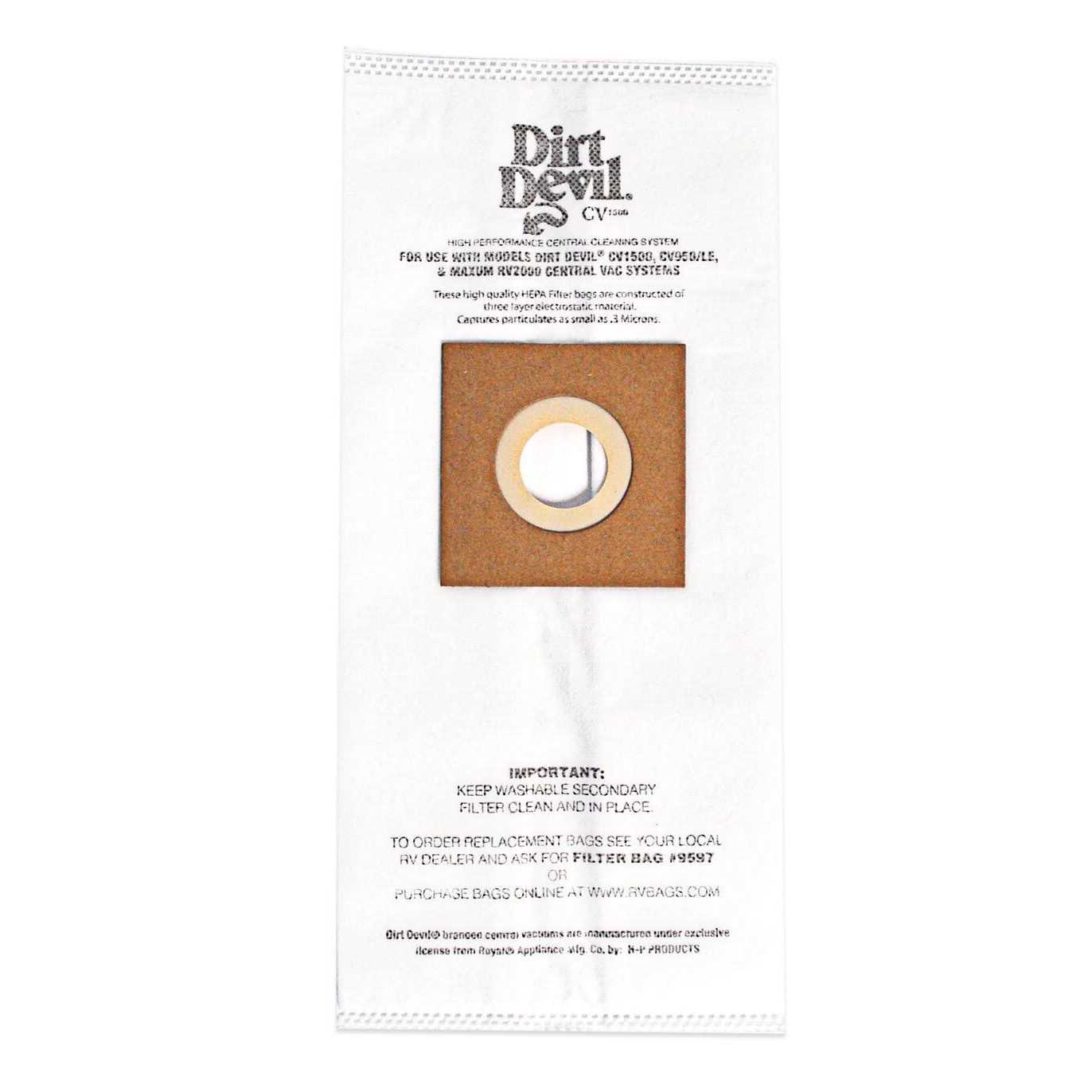 Alternative view of Dirt Devil Replacement Bags 9597